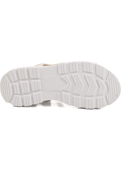 Beyaz Cırtlı Hafif Kadın Sandalet T-006 Z indirimleri
