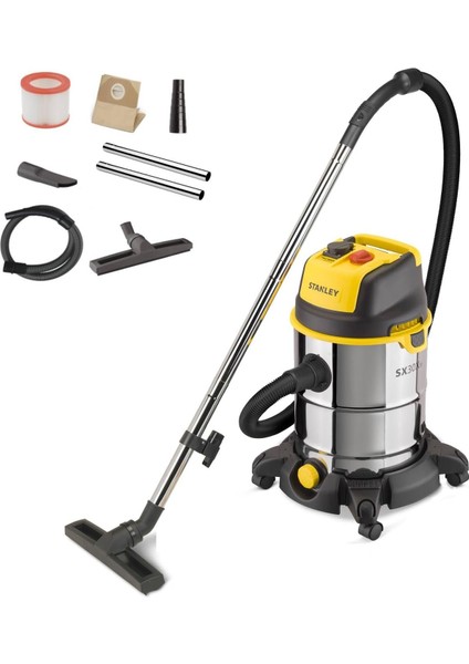 Stanley SXVC30XTDE 1600 W 30 Lt Islak/kuru Elektrikli Süpürge