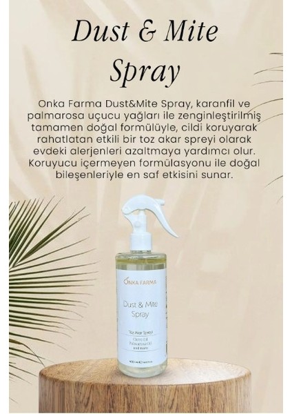 Toz Akar Spreyi 400 ml Doğal Uçucu Yağ Içerikli Sprey