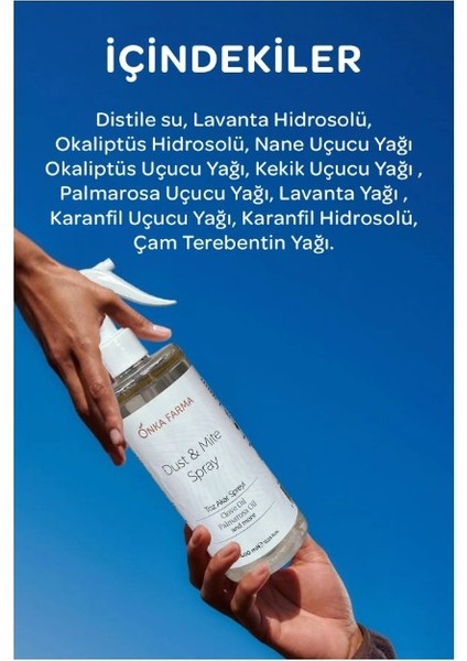 Toz Akar Spreyi 400 ml Doğal Uçucu Yağ Içerikli Sprey