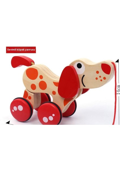 Ahşap Bebek Köpek Yavrusu Yürümeye Başlayan Çocuk Tarama - Arabası Çekme Timsah Oyuncak (Yurt Dışından) fırsatları