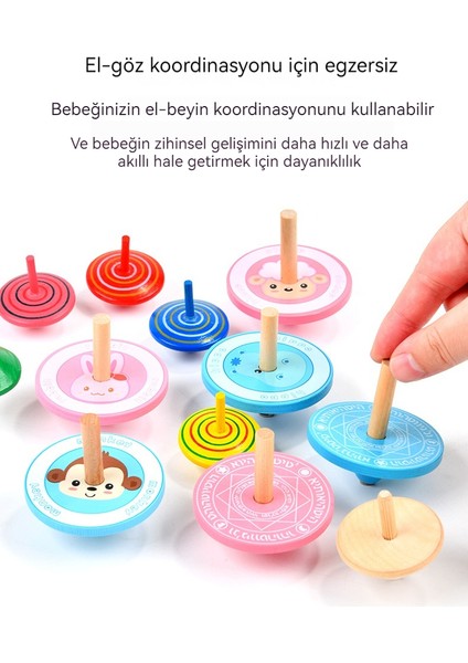 Ahşap Gyro Oyuncaklar - Çocuk Döner Üstleri - Anaokulu Için Interaktif Oyuncaklar (Yurt Dışından) fırsatları