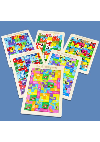 Tetris Yapı Taşları - Hayvan Yaratıcı Bulmacalar - Zihin Eğitimi Ahşap Oyuncaklar (Yurt Dışından)
