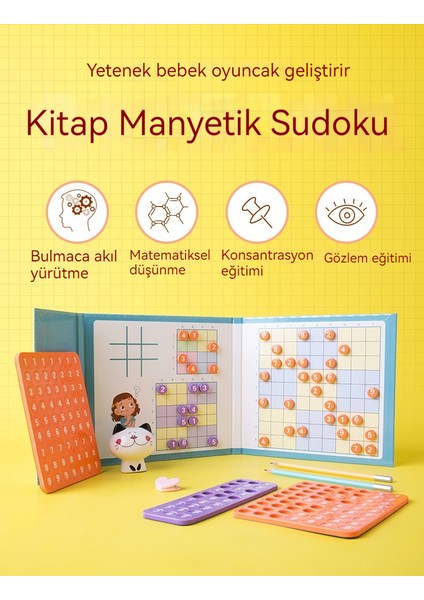 Manyetik Sudoku - Masa Oyunu - Mantıksal Düşünme Eğitimi - Çocuk Erken Eğitim Oyuncakları (Yurt Dışından) modelleri