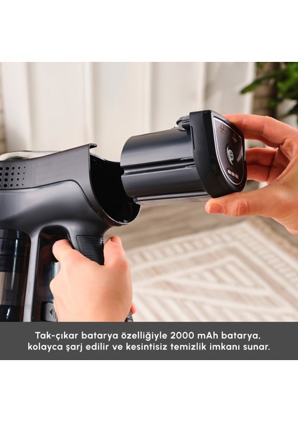 Vantuz Power Up Dikey Süpürge Imperial Red