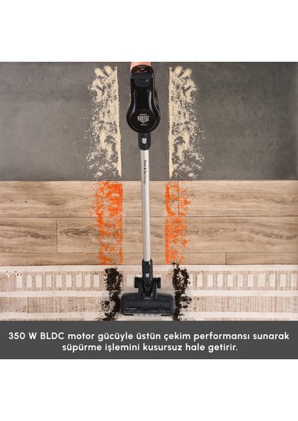 Vantuz Power Up 15 W Dikey Süpürge Black