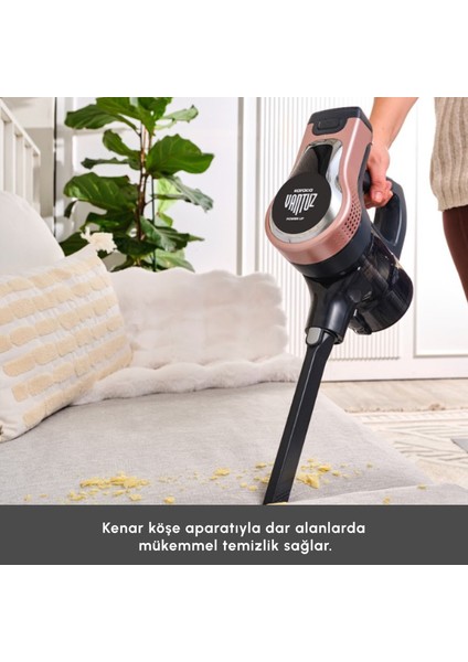 Vantuz Power Up 25 W Dikey Süpürge Rosegold