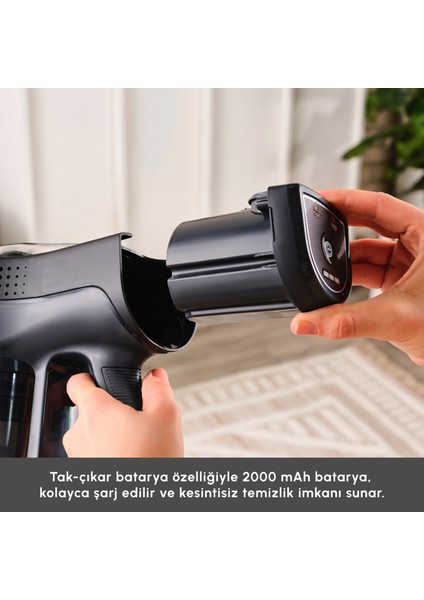 Vantuz Power Up 15 W Dikey Süpürge Black