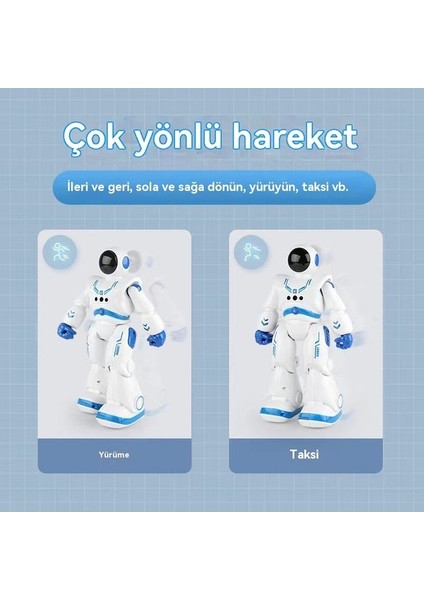 Uzay Robotu Uzaktan Kumanda Akıllı Programlama Hareketi Dokunma Algılama Dansı Çocuk Oyuncak Robot (Yurt Dışından)