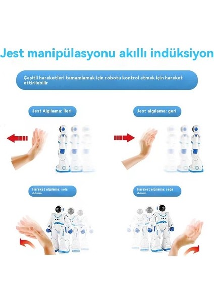 Uzay Robotu Uzaktan Kumanda Akıllı Programlama Hareketi Dokunma Algılama Dansı Çocuk Oyuncak Robot (Yurt Dışından)