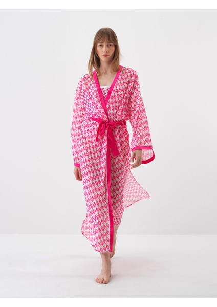 Pembe Oversize Kimono
