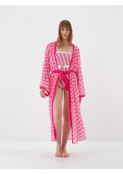 Pembe Oversize Kimono