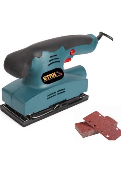 STX-450X Profesyonel 400 W Elektrikli Titreşimli Zımpara Makinası +5 Ad Zımpara Hediyeli