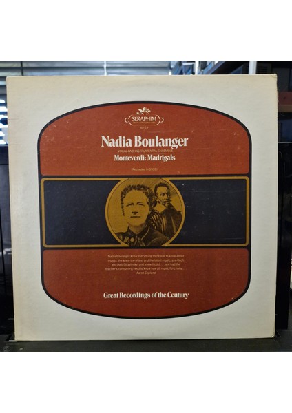 Nadia Boulanger, Monteverdi* – Madrigals