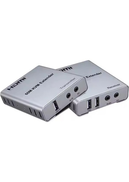BD-1010HU 60MT HDMI USB Kvm Extender Fullhd 1080P Sesli HDMI ve Mouse Menzil Genişletici Uzatıcı CAT5E/CAT6