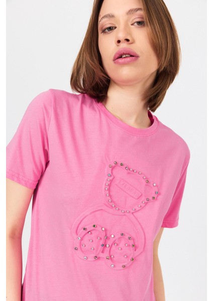 Pembe Ayı Kabartmalı Tişört 25226 fırsatları