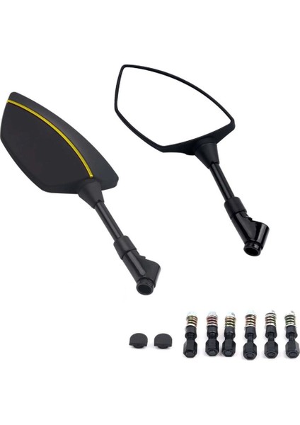 Premium Universal Motosiklet Aynası Sarı Obak