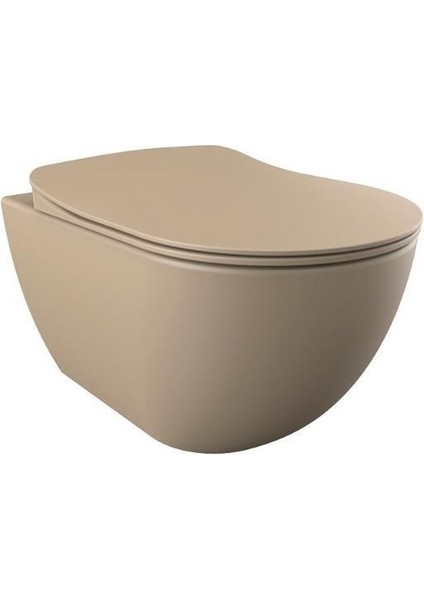 FE322 Free Rim-Off Kanalsız Asma Klozet Cappucino Mat