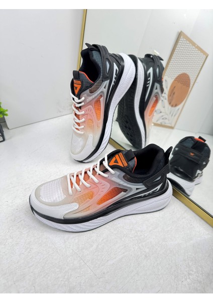 Günlük Erkek Sneaker Fileli Bağcıklı Kalın Tabanlı Rahat Spor Ayakkabı 4267