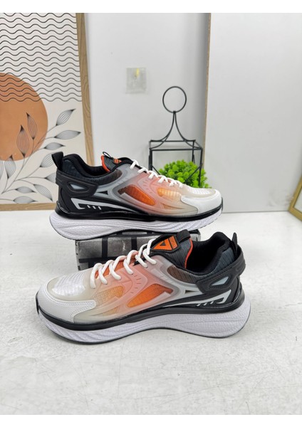 Günlük Erkek Sneaker Fileli Bağcıklı Kalın Tabanlı Rahat Spor Ayakkabı 4267