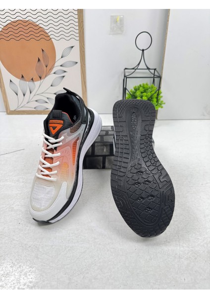 Günlük Erkek Sneaker Fileli Bağcıklı Kalın Tabanlı Rahat Spor Ayakkabı 4267