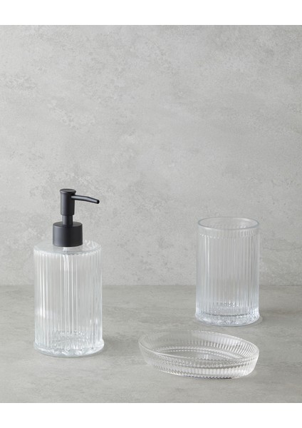 Areka 3’lü Set Banyo Seti Şeffaf