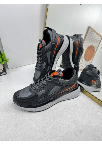 Günlük Erkek Sneaker Fileli Bağcıklı Kalın Tabanlı Rahat Spor Ayakkabı 4267