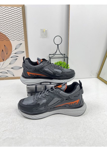 Günlük Erkek Sneaker Fileli Bağcıklı Kalın Tabanlı Rahat Spor Ayakkabı 4267