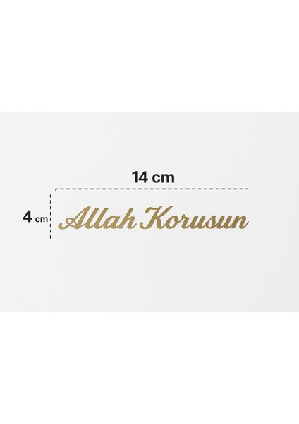 Allah Korusun Yazılı Oto Sticker Gold 14X3CM fiyatları
