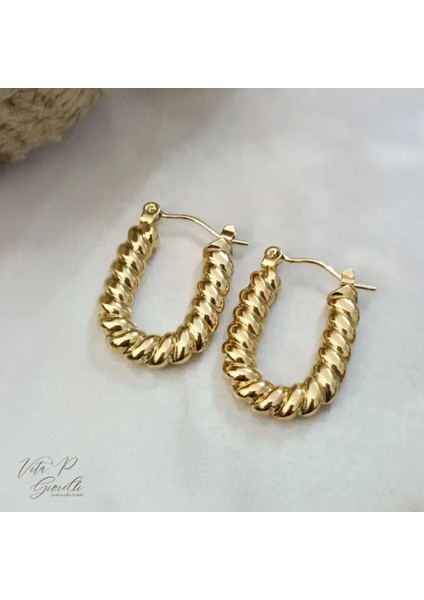 Burgu Oval Küpe