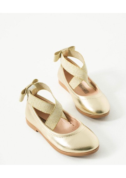 Jane Işıltılı Fiyonklu Babet Şık ve Rahat Özel Gün Kız Çocuk Ayakkabı