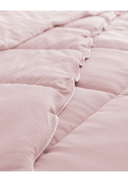 Ilus Bambu Çift Kişilik Comforter Set - Pudra