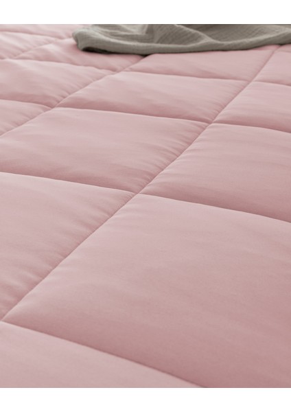 Ilus Bambu Çift Kişilik Comforter Set - Pudra