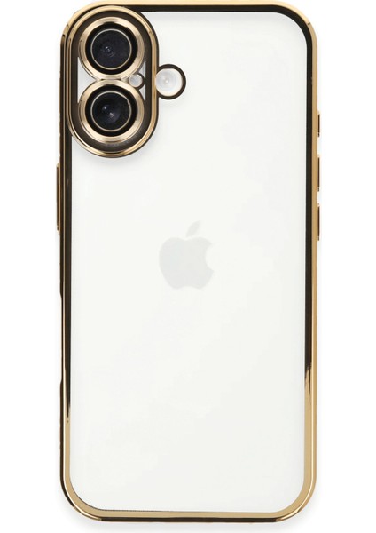 Iphone 16 Plus Uyumlu Kenarları Renkli Şeffaf Dayanıklı Kılıf