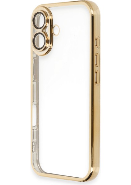 Iphone 16 Plus Uyumlu Kenarları Renkli Şeffaf Dayanıklı Kılıf