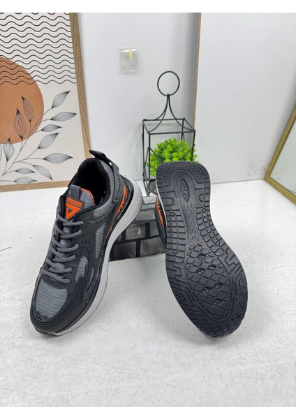 Günlük Erkek Sneaker Fileli Bağcıklı Kalın Tabanlı Rahat Spor Ayakkabı 4267