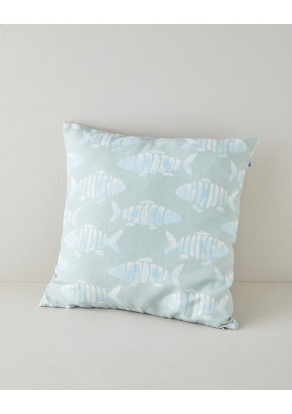 Vintage Marine Dijital Baskı Kırlent Kılıfı 45X45 cm Mavi-Yeşil fiyatları