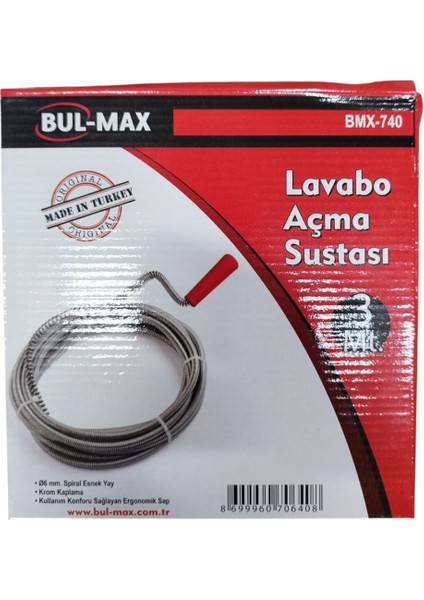 Lavabo Klozet Gider Açma Teli Açma Sustası 3 mt