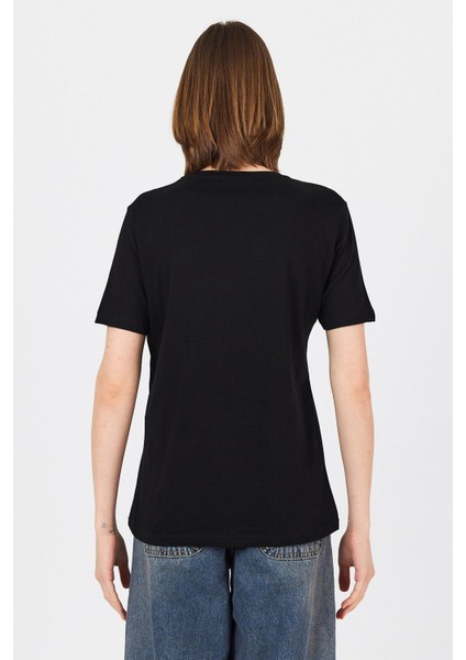 Siyah Change Yazı Kabartmalı Tişört 25227 indirimleri