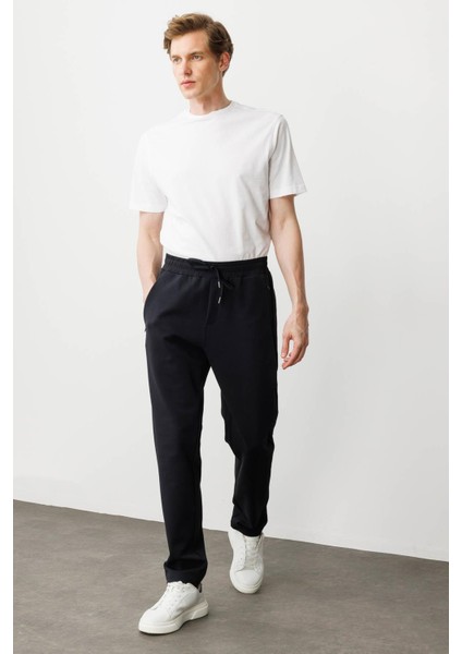 Erkek Cep Yanı Kumaş Eşofman Altı K.lacivert