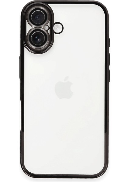 Iphone 16 Plus Uyumlu Kenarları Renkli Şeffaf Dayanıklı Kılıf