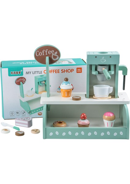 Kahve Makinesi Kiosk Ahşap Erkek Kız Ahşap Çocuk Oyuncak Seti (Yurt Dışından)