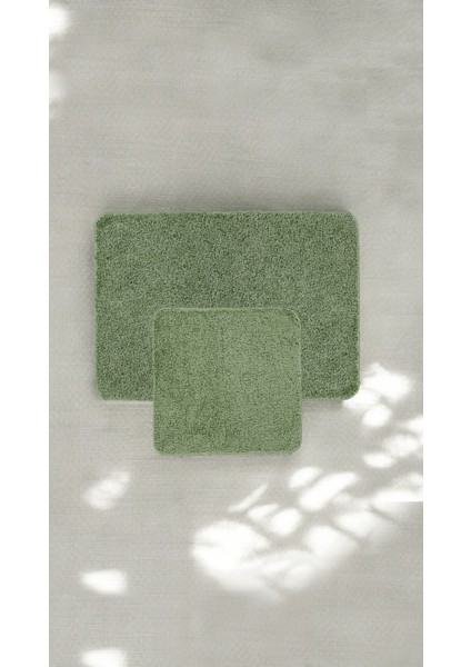 Nature Yeşil Banyo Paspası Kaymaz Taban 50X80-50X40