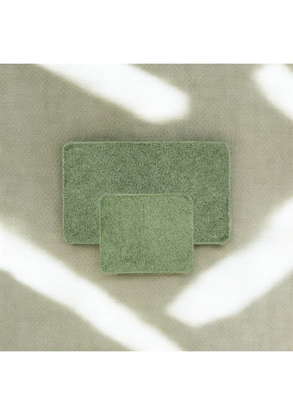 Nature Yeşil Banyo Paspası Kaymaz Taban 50X80-50X40