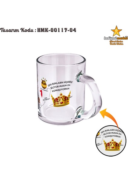 Prens Karakter Temalı Şeffaf Cam Kupa Bardak - HMK-00117-03 ve HMK-00117-04 modelleri