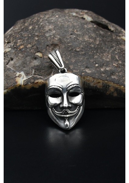 Kolye Ucu V For Vendetta Maske 925 Ayar Gümüş 901818