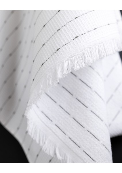 Soderna Pamuklu Banyo Havlusu - Beyaz/gri indirimleri