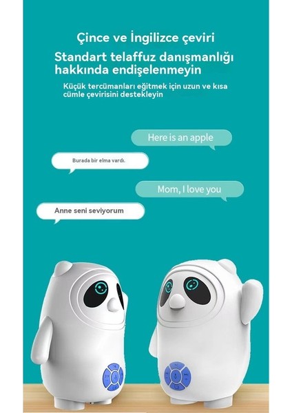 Ar Akıllı Erken Eğitim Öğrenen Robot Sesli Diyalog Oyuncak Ayı Akıllı Yardımcı Makine (Yurt Dışından)