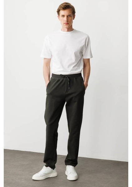 Erkek Cep Yanı Kumaş Eşofman Altı K.haki fırsatları