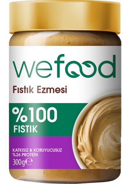 Şekersiz Sade %100 Fıstık Ezmesi 300 gr 8682392174013
